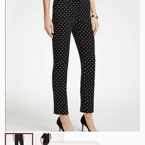 Ann Taylor polka dot ankle pants. Cotton/spandex. NWOT, size 14